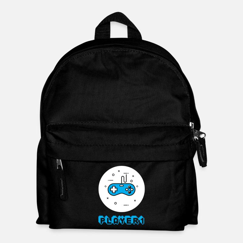 Gamer 1 - Duo Player 1 & 2 Liebe Geschenk Paar - Kinder Rucksack - Schwarz