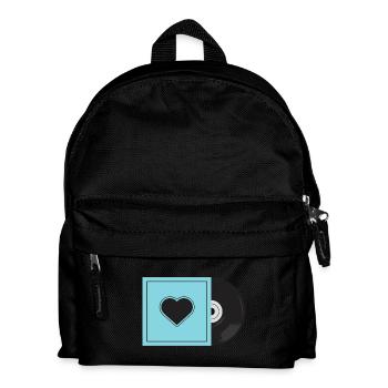 vinyl record - Kids' Backpack - black - Front