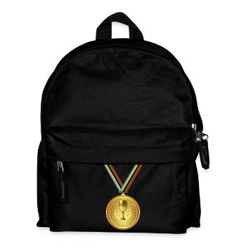 Gold Medal, Medal, Winner Winner - Kids' Backpack - black - Front
