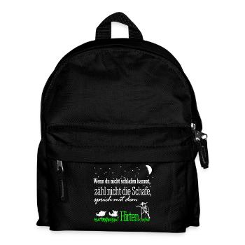 Schafe zählen - Kinder Rucksack - Schwarz - Vorne