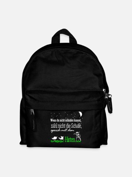 Schafe zählen - Kinder Rucksack - Schwarz