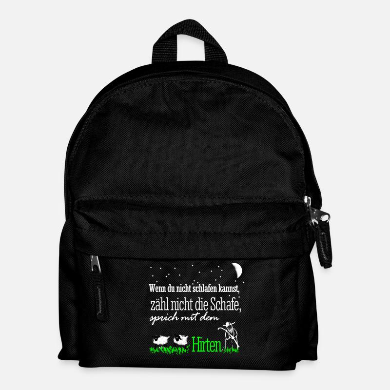 Schafe zählen - Kinder Rucksack - Schwarz
