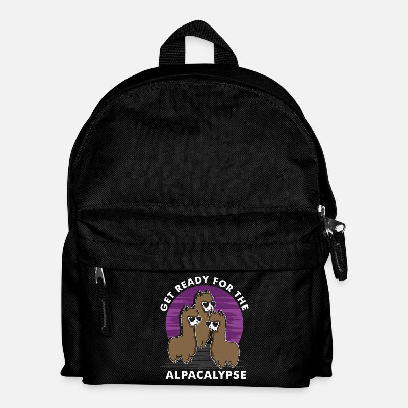 Préparez-vous pour l'alpakalypse - Sac à dos Enfant - noir