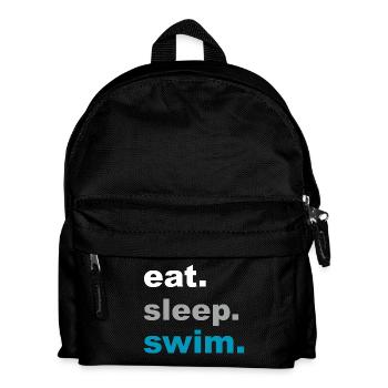 Eating, sleeping, swimming! - Gift - Kids' Backpack - black - Front