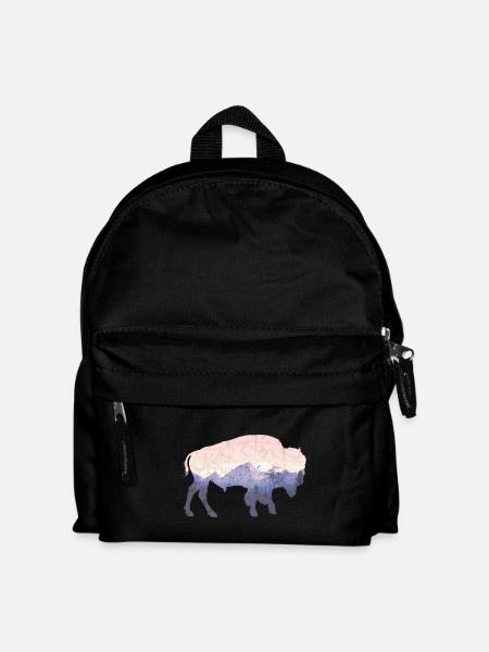 Bison used look - Kinder Rucksack - Schwarz