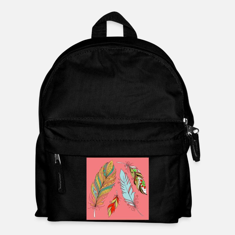 Federn - Kinder Rucksack - Schwarz