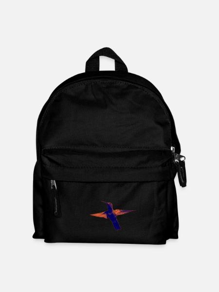 Hummingbird exotic art bird nature fly cool - Kids' Backpack - black