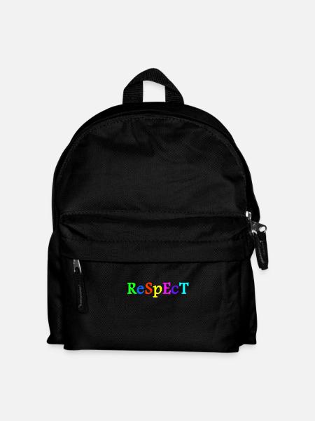 Respekt Akzeptanz Toleranz Anerkennung Geltung - Kinder Rucksack - Schwarz