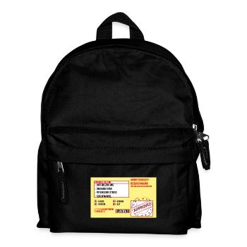 Avis d’insigne de travail Drôle de déclaration de maladie - Sac à dos Enfant - noir - Devant