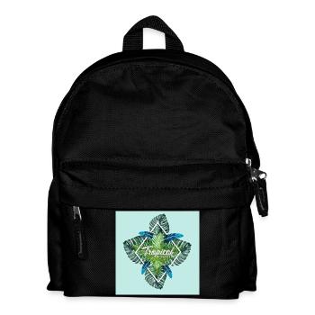 Sommer - tropisches Sommerparadies - Kinder Rucksack - Schwarz - Vorne