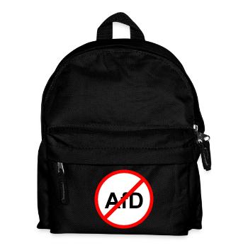 No AfD Straßenschild - Kinder Rucksack - Schwarz - Vorne