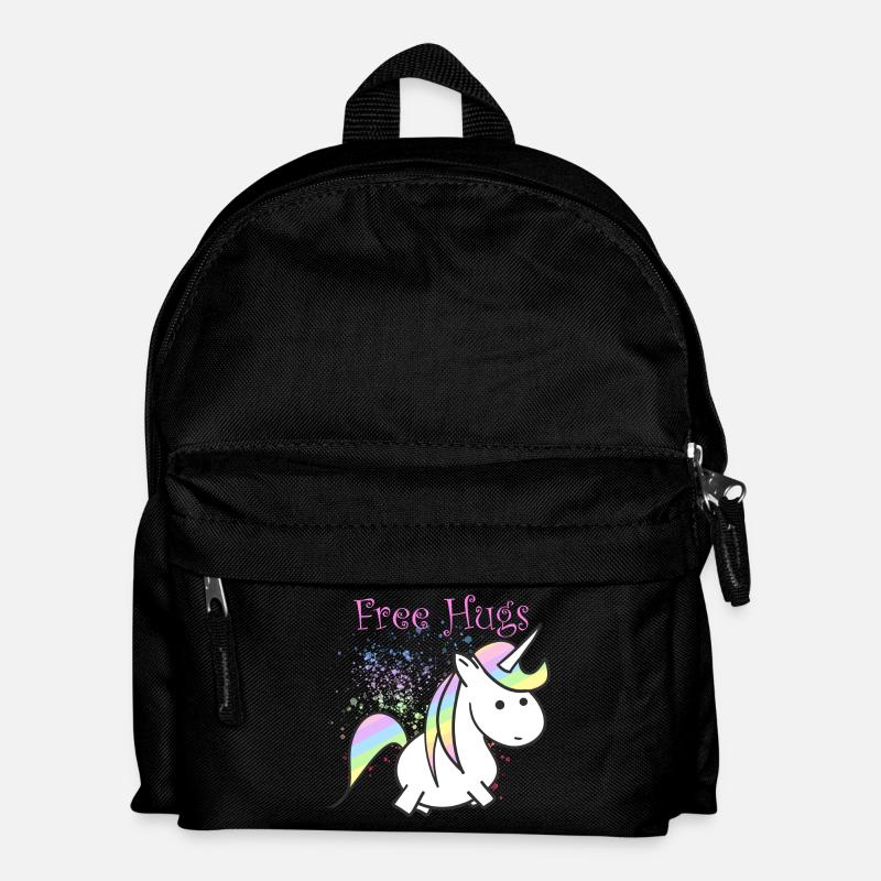 Unicorn Free Hugs - Kids' Backpack - black
