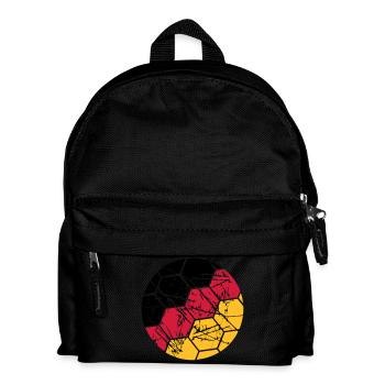 Deutschland Fußball Deutsch Fan Kratzer Ball Risse - Kinder Rucksack - Schwarz - Vorne