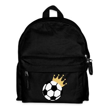 Football with a crown - Kids' Backpack - black - Front