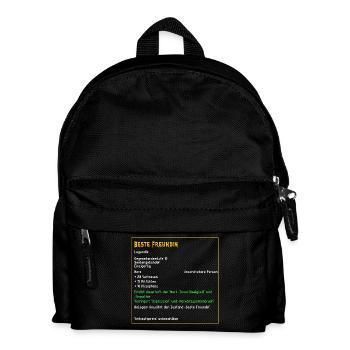 Legendäre Beste Freundin Legendär Held PC Zocken - Kinder Rucksack - Schwarz - Vorne