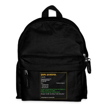 Legendäre große Schwester Familie Seele Legendär - Kinder Rucksack - Schwarz - Vorne