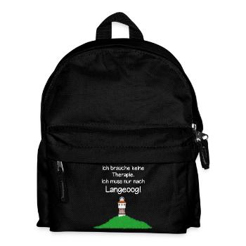 Ich muss nur nach Langeoog! - Kinder Rucksack - Schwarz - Vorne