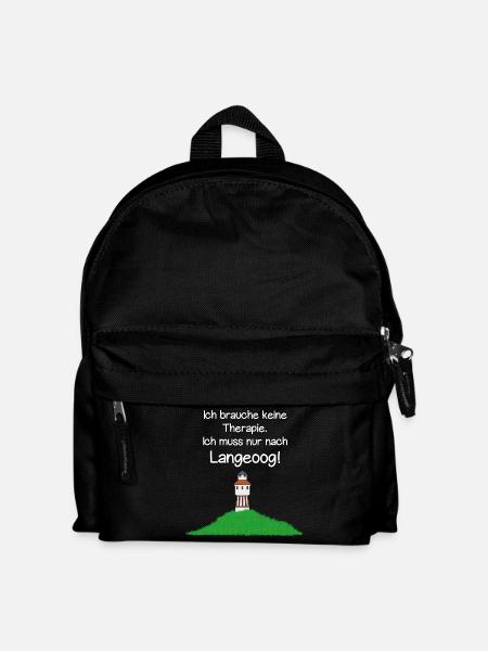 Ich muss nur nach Langeoog! - Kinder Rucksack - Schwarz