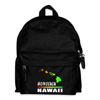 Hawaii Honolulu avec carte / cadeau carte - Sac à dos Enfant - noir - Devant