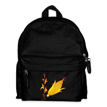 Mais kolben pflanze ernte erntedank fest anbau bau - Kinder Rucksack - Schwarz - Vorne