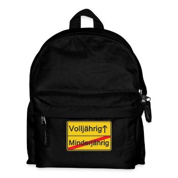 Minderjährig Volljährig - Kinder Rucksack - Schwarz - Vorne