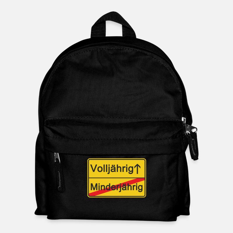 Minderjährig Volljährig - Kinder Rucksack - Schwarz