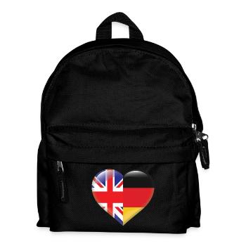 Coeur drapeau Angleterre Allemagne allemand cadeau - Sac à dos Enfant - noir - Devant