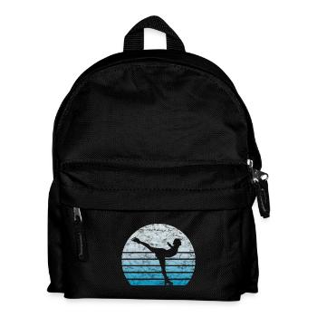 Eiskunstlauf Eiskunstläufer Retro Vintage Geschenk - Kinder Rucksack - Schwarz - Vorne
