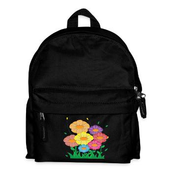 prairie fleur - Sac à dos Enfant - noir - Devant