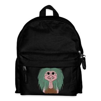 Norway troll girl vacation fjord mythology - Kids' Backpack - black - Front