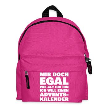 I want an Advent calendar - Kids' Backpack - fuchsia - Front
