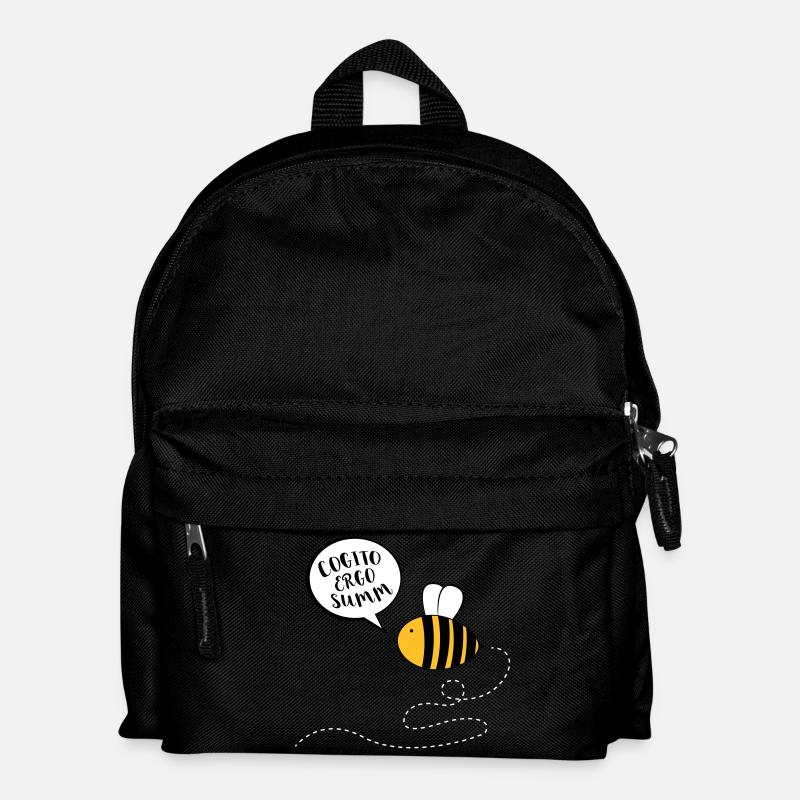 Philosophie Sokrates Biene Lustiger Spruch Tier - Kinder Rucksack - Schwarz