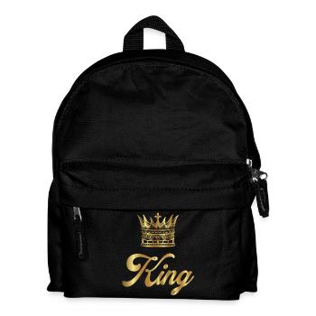 Crown Crowns King Queen JGA Wedding Bride Bräu - Kids' Backpack - black - Front