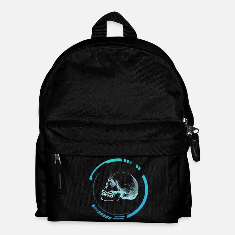 Menschenkopfröntgenbild - Kinder Rucksack - Schwarz