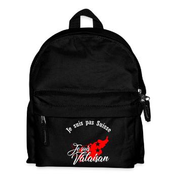 Ich bin ein Walliser Carte Valais Rouge - Kinder Rucksack - Schwarz - Vorne