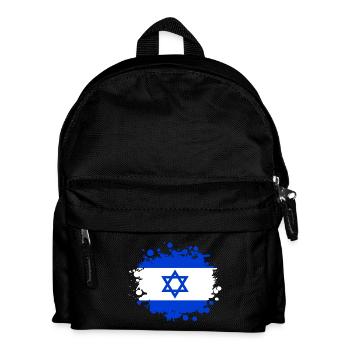 Israel Klecks / Jerusalem Geschenk Nationalfarben - Kinder Rucksack - Schwarz - Vorne