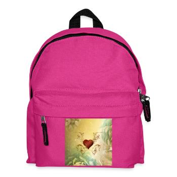 Wundervolles dekoratives Herz - Kinder Rucksack - Fuchsia - Vorne