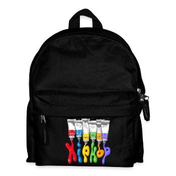 Hip hop paint tubes - Kids' Backpack - black - Front