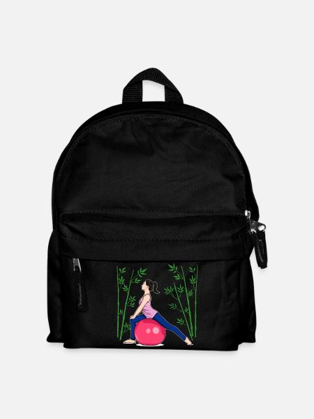 Pilates Übung Fitness Training Workout - Kinder Rucksack - Schwarz