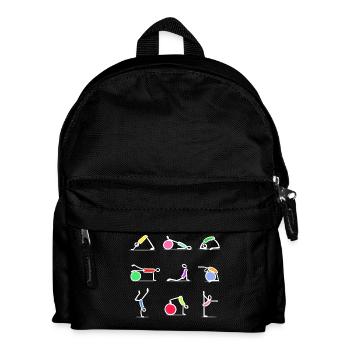 Pilates exercise workout fitness workout cardio - Kids' Backpack - black - Front
