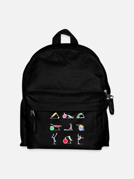 Pilates exercise workout fitness workout cardio - Kids' Backpack - black