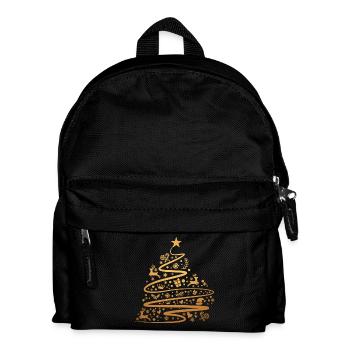 Xmas Tree Gold - Kinder Rucksack - Schwarz - Vorne