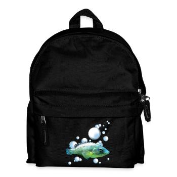 Colorful aquarium fish motif - Kids' Backpack - black - Front