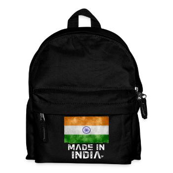 Made in India Flag Stencil Tee - Kids' Backpack - black - Front