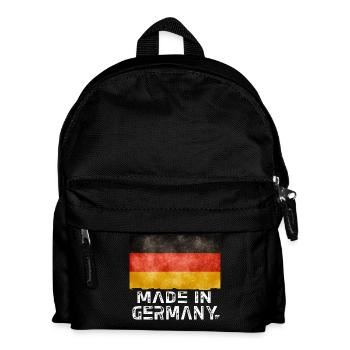 Made in Germany Flagge – Distressed Style - Kinder Rucksack - Schwarz - Vorne