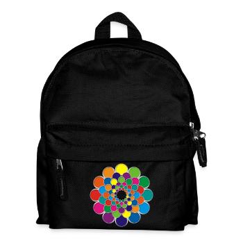 Color Wheel Power Flower - Kids' Backpack - black - Front