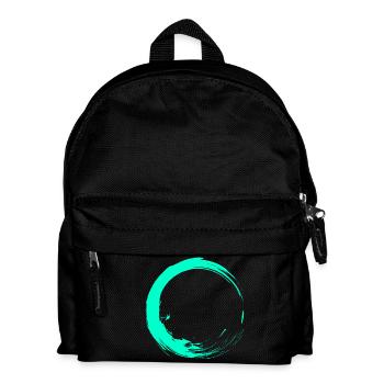 Kreis Bürste Design Türkis - Kinder Rucksack - Schwarz - Vorne