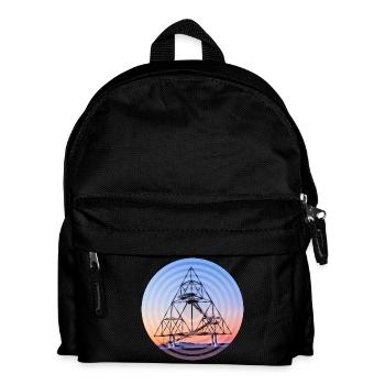 Tetraeder Kreise - Kinder Rucksack - Schwarz - Vorne