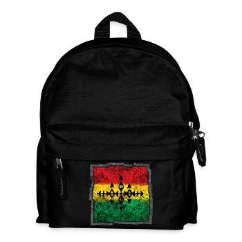 Abstract Reggae Coloring Cross - Kids' Backpack - black - Front