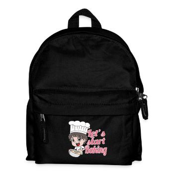 Baking food - Kids' Backpack - black - Front